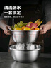 美廚（maxcook）304不銹鋼盆篩五件套 加厚大號洗菜盆 米篩味斗套裝 MCWA550 曬單實(shí)拍圖