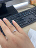 六桂福珠寶鉑金戒指女仿鉆pt950白金活口開(kāi)口戒指訂婚求婚送女友生日禮物 約4.1g【可代寫(xiě)賀卡+刻字】 曬單實(shí)拍圖
