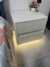 DeRUCCI HOME慕思一巖板床頭柜2025新款輕奢感簡(jiǎn)約現代臥室柜子小同款 米白色+感應燈+usb+音響加厚實(shí) 39x40x45cm 曬單實(shí)拍圖