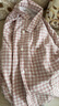無印良品（MUJI）[自營限定款]女士無側(cè)縫 雙層紗織睡衣  軟棉棉內(nèi)衣 淺粉色格紋 L 曬單實(shí)拍圖
