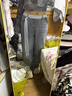 美式側(cè)邊拉鏈蝴蝶結(jié)綁帶牛仔褲女夏季設(shè)計(jì)感高腰顯瘦闊腿拖地褲子 藍(lán)色 M 曬單實(shí)拍圖