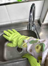 JCZS日本加絨手套洗碗家務(wù)廚房耐用橡膠皮洗衣服防水女士干活專(zhuān)用 【2雙裝】52cm厚絨款-黃色+綠色(0異味/不移 S 曬單實(shí)拍圖