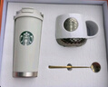 星巴克星巴克杯子禮品定制水杯雙飲口保溫杯吸管杯咖啡杯伴手禮新年禮物 黑色r星禮盒套裝473ml 曬單實(shí)拍圖