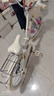 貝琦童兒童自行車2-3-4-5-6-7-8-9歲男女孩寶寶小孩折疊腳踏單車 卡咖米【米胎】+加寬靜音輪+98裝 18寸【身高115-135厘米，約6-8歲 曬單實(shí)拍圖