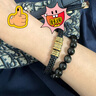 周大福潮酷銅錢(qián)紋 足金黃金轉(zhuǎn)運(yùn)珠配繩男女送生日禮物EOR1248 18.75cm 曬單實(shí)拍圖