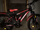 鳳凰（Phoenix）兒童自行車山地車男女學生腳踏車6-15歲童車 霸道 黑紅色 22寸 曬單實拍圖
