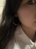 伊燦水鉆夸張耳圈小眾設計感高級圈圈耳環(huán)女顯瘦輕奢氣質百搭時尚耳飾 大號超閃夸張耳圈5.5cm左右 曬單實拍圖
