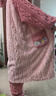 CEENIU睡衣秋冬珊瑚絨睡衣女加厚加絨保暖睡袍甜美少女家居服兩件套裝 粉色海貍袍套 均碼 建議【80-120】斤 曬單實拍圖