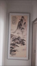 張大千山水畫招財壁畫新中式玄關(guān)裝飾畫豎版掛畫走廊盡頭過道國畫 01_鄭昶-山水軸 51*121高透水晶面+鋁合金（金框） 曬單實拍圖