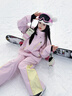 酷峰滑雪服極光雪季新款專業(yè)3L女男單雙板保暖外套雪服雪褲裝備套裝 粉躍上衣【3L單層】 S 曬單實(shí)拍圖