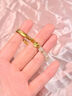 中國黃金（CHINA GOLD）四葉草黃金手鏈女足金和田玉金手鐲半鐲情人節生日禮物送女友老婆 【送女友】A*足金四葉草半鐲手鏈 約2.3g 曬單實(shí)拍圖