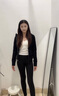 Carey Kay德絨發(fā)熱保暖褲女秋冬加絨加厚內(nèi)穿打底褲羊絨蠶絲高腰收腹羊毛褲 夜空黑 M 曬單實拍圖