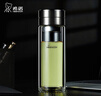 希諾雙層玻璃杯男茶水分離杯高檔泡茶杯子車載水杯XN-9338本色 290mL 曬單實(shí)拍圖