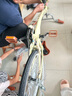 FFN復古輕便女士通勤自行車(chē)碟剎彩胎24寸26寸代步車(chē)帶籃子帶后座 抹茶綠 -帶后座【抱剎】 24英寸 適合身高150-170VM 曬單實(shí)拍圖