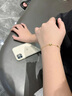 中國(guó)黃金（CHINA GOLD）黃金手鏈女足金四葉草手鏈結(jié)婚首飾七夕情人節(jié)生日禮物送女友老婆 【送女友】足金四葉草手鏈 1.8g【心動(dòng)禮盒】 曬單實(shí)拍圖