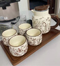 舍里陶瓷茶具套裝輕奢中式茶壺禮盒家用高級感喝水茶杯喬遷禮物伴手禮 一壺四杯帶托盤(pán)禮盒裝 精美禮盒包裝 曬單實(shí)拍圖