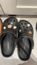 crocs卡駱馳洞洞鞋貝雅男鞋女鞋輕便耐磨一腳蹬拖鞋休閑鞋|10126 黑色-001 37 /38(230mm) 曬單實(shí)拍圖