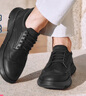 斯凱奇（Skechers）閃穿鞋男士商務(wù)秋季薄款通勤休閑鞋一腳蹬德比鞋百搭上班鞋205311 曬單實(shí)拍圖