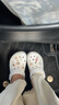 卡駱馳（CROCS）洞洞鞋貝雅卡駱班輕便耐磨一腳蹬休閑鞋|205089 白/深藍(lán)-126 37 /38(230mm) 曬單實拍圖