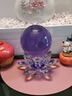 IENKI德國桌面水晶球擺件蓮花家居裝飾品客廳電視柜玄關(guān)酒柜擺設喬遷禮 【紫色球】+蓮花底座 【高14cm】 曬單實(shí)拍圖