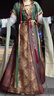 迪柏瑞春季上新秋染漢服女唐制褙子中國風(fēng)齊腰八破裙日常cos服裝 綠外衣+里衣+紅八破裙+披帛 XS 曬單實(shí)拍圖