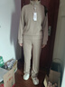 BNEB減齡休閑運動服套裝女2025春秋新款時尚洋氣潮流衛(wèi)衣闊腿褲兩件套 燕麥色套裝 XL 建議（110-120斤） 曬單實拍圖