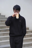 哈吉斯（HAZZYS）男裝 秋季polo領(lǐng)男上衣棉彈寬松翻領(lǐng)衛(wèi)衣男ABTZE0CCX37 黑色BK XL （180/100A 50） 曬單實拍圖