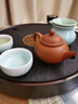 尚言坊天然烏金石茶盤家用圓形功夫茶具托盤儲(chǔ)蓄水式小型茶臺(tái)茶海 曬單實(shí)拍圖