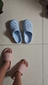 名創(chuàng)優(yōu)品（MINISO）洞洞鞋男女夏季外穿沙灘涼鞋防滑厚底踩屎感包頭涼拖鞋 藍(lán) 40-41 曬單實(shí)拍圖