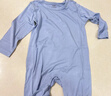 Aengbay昂貝 [冰莫?]睡衣薄款寶寶哈衣新生兒衣服嬰兒秋季連體衣 藍色 80cm 曬單實(shí)拍圖