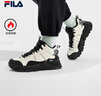 斐樂（FILA）滿天星中幫加絨老爹鞋女鞋休閑鞋24冬季保暖厚底運(yùn)動(dòng)鞋 斑鳩黃/黑-TB 36 曬單實(shí)拍圖