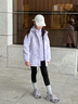 巴拉巴拉童裝兒童棉服女童外套兩件套2025新款秋冬裝防潑水衣服保暖棉衣甜 白紫色調(diào)00317 150 曬單實(shí)拍圖