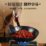 金存章丘炒鍋鐵鍋無(wú)涂層家用炒菜鍋圓底不易粘老式鍛打熟鐵鍋已開(kāi)鍋 曬單實(shí)拍圖