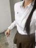 POLOWALK純棉白色襯衫女2025秋季新款保羅女士通勤純色長(zhǎng)袖襯衣經(jīng)典馬標(biāo) 白色 L (165) 曬單實(shí)拍圖