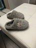 大嘴猴大嘴猴2025冬季新款棉拖鞋女士毛絨保暖居家用防滑不臭腳拖鞋男士 灰色 40-41 標準碼 曬單實(shí)拍圖