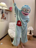 YIMENGTO伊門(mén)駝丑魚(yú)睡衣 搞怪連體情侶睡衣男女冬季加絨加厚珊瑚絨卡通家居服 丑魚(yú)連體睡衣 XL  【推薦 身高175-185 體重160-180] 曬單實(shí)拍圖