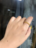 行金銀中黃金戒指女足金999幾何女戒3D硬金素金戒子送女友圣誕節(jié)禮物 克重約1g  多退少補(bǔ) 13號 曬單實拍圖