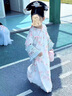 G.DUCKKIDS小黃鴨女童漢服春秋裝長(cháng)袖兒童格格服新中式旗袍女孩古裝表演服 云肩格格 90 尺碼1~2歲【 80-90cm】 曬單實(shí)拍圖