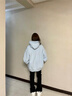 一寸相思霧霾藍(lán)色連帽衛(wèi)衣女2025年秋季新款寬松大碼女裝加絨加厚減齡外套 霧霾藍(lán)【春秋】 XL 推薦【150-170斤】 曬單實(shí)拍圖