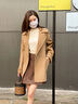 尚都比拉新款毛呢外套女中長(cháng)款秋冬氣質(zhì)西裝領(lǐng)羊毛雙面呢子大衣 駝色 M 曬單實(shí)拍圖