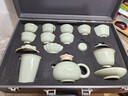 石茗堂汝窯功夫茶具套裝整套開(kāi)片可養家用辦公輕奢高檔泡茶壺蓋碗送禮 14頭汝窯茶具套裝/綠釉雅韻組 曬單實(shí)拍圖