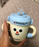 beedoll蓓兜兒童保溫牛奶杯寶寶吸管杯1-2-3歲以上直飲學生水杯 哈迪藍 曬單實拍圖