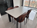 顧家家居（KUKA）復古風(fēng)巖板餐桌椅組合家用飯桌餐廳DS7160T 1.4M餐桌+巧豆椅*4 曬單實(shí)拍圖