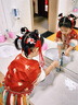 今兮古兮漢服女童春秋超仙中國風(fēng)中秋節2025小女孩唐裝連衣裙 品紅110 曬單實(shí)拍圖