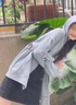 都市麗人藏青色衛(wèi)衣女衛(wèi)衣女款2025年最新款春秋大碼女裝薄外套秋季女上衣 曬單實拍圖