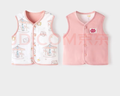 babylove嬰兒馬甲春秋純棉兩面穿寶寶可愛(ài)小坎肩背心保暖馬夾上衣 曬單實(shí)拍圖