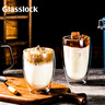 Glasslock杯子雙層咖啡玻璃杯耐熱防燙透明拿鐵牛奶家用水杯簡(jiǎn)約無(wú)柄350ml 曬單實(shí)拍圖