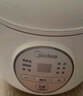 美的（Midea）電燉鍋 隔水燉煲湯鍋 多功能電砂鍋 白瓷內膽 防干燒迷你電燉盅 bb煲 嬰兒輔食鍋陶瓷燉盅蒸燉鍋 【 防燙把手】DZE1066  1L 曬單實(shí)拍圖