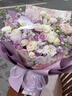 OEIN碎冰藍(lán)玫瑰永生花滿(mǎn)天星干花花束母親節(jié)情人節(jié)生日禮物送女友閨蜜 【玖朵】碎冰藍(lán)送禮袋+賀卡+燈串 曬單實(shí)拍圖