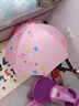 牧萌兒童雨傘女孩男童幼兒園小學(xué)生寶寶專用輕便小傘 粉色公主恐龍 曬單實(shí)拍圖